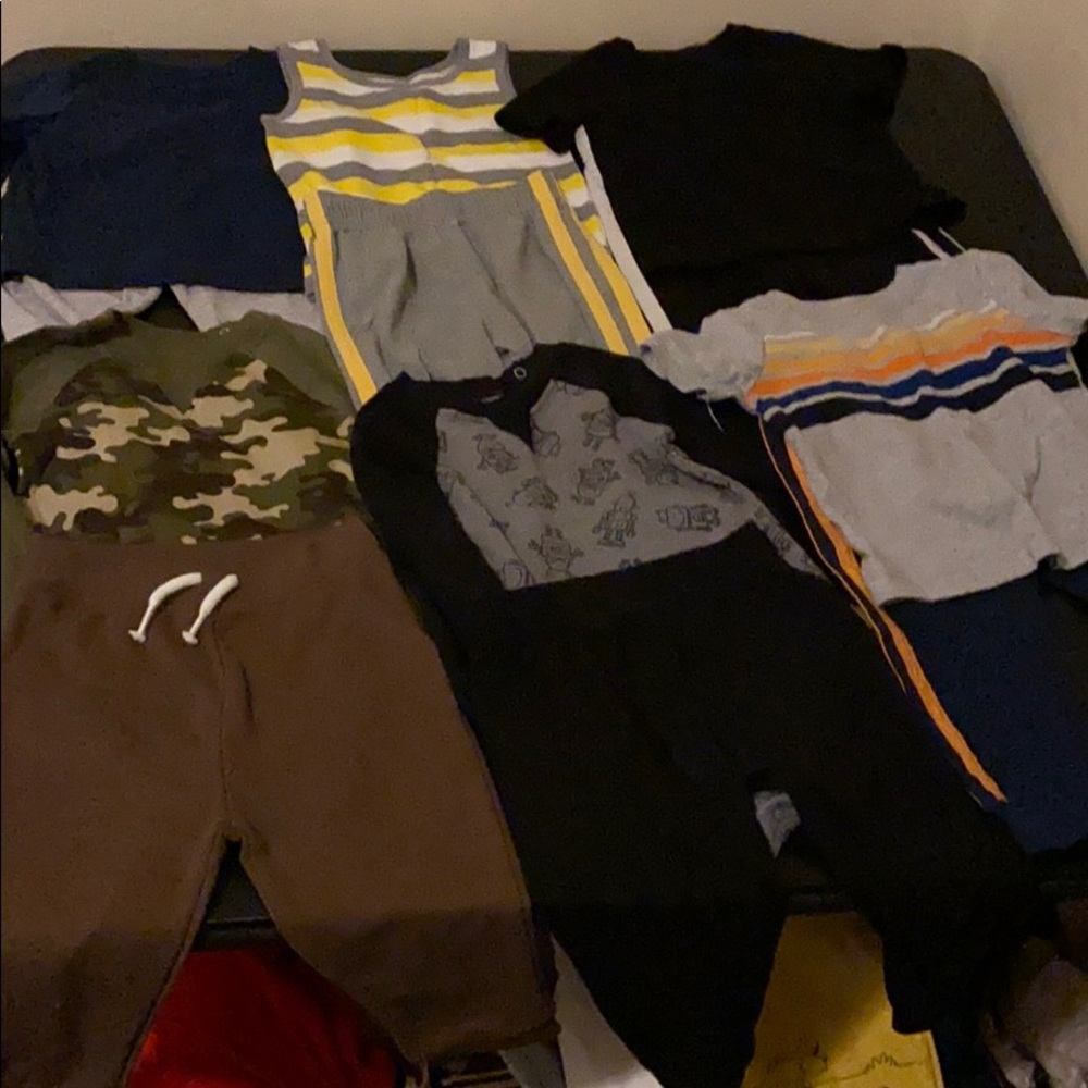 Bundle Of Cute Baby Boy Shirt And Matching Pants